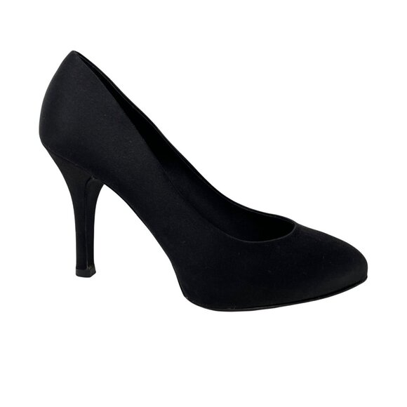 Dolce&Gabbana Black Satin Heel Size 37.5 Decollete Raso in Nero Platform - Picture 16 of 16